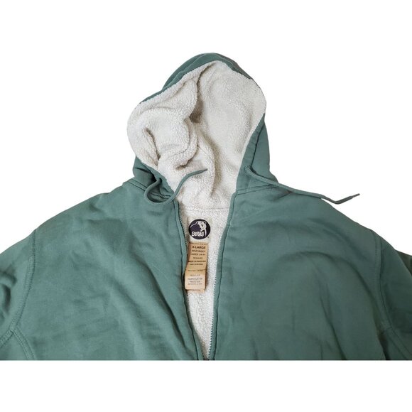 Berne Ladies X-Large Green Sherpa-Lined Zip-Up Hoodie - Picture 2 of 11